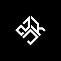 zjk-Buchstaben-Logo-Design auf schwarzem Hintergrund. zjk kreative Initialen schreiben Logo-Konzept. zjk Briefgestaltung. vektor
