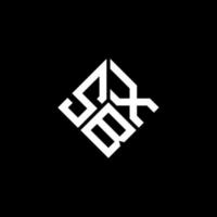 sbx brev logotyp design på svart bakgrund. sbx kreativa initialer brev logotyp koncept. sbx bokstavsdesign. vektor
