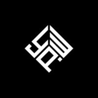 ypw-Buchstaben-Logo-Design auf schwarzem Hintergrund. ypw kreatives Initialen-Buchstaben-Logo-Konzept. ypw Briefgestaltung. vektor