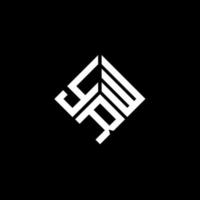 yrw-Buchstaben-Logo-Design auf schwarzem Hintergrund. yrw kreative Initialen schreiben Logo-Konzept. yrw Briefgestaltung. vektor