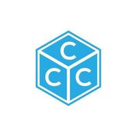 ccc-Buchstaben-Logo-Design auf schwarzem Hintergrund. ccc kreatives Initialen-Buchstaben-Logo-Konzept. ccc-Briefgestaltung. vektor