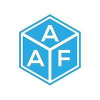 aaf-Buchstaben-Logo-Design auf schwarzem Hintergrund. aaf kreative Initialen schreiben Logo-Konzept. aaf Briefgestaltung. vektor