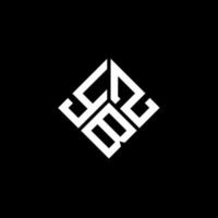 ybz brev logotyp design på svart bakgrund. ybz kreativa initialer brev logotyp koncept. ybz bokstavsdesign. vektor