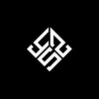 ysz brev logotyp design på svart bakgrund. ysz kreativa initialer brev logotyp koncept. ysz bokstavsdesign. vektor