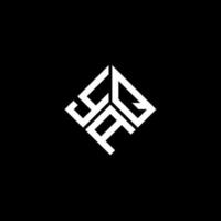 Yaq-Buchstaben-Logo-Design auf schwarzem Hintergrund. yaq kreative Initialen schreiben Logo-Konzept. Yaq-Buchstaben-Design. vektor