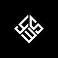 yws-Buchstaben-Logo-Design auf schwarzem Hintergrund. yws kreatives Initialen-Buchstaben-Logo-Konzept. yws Briefgestaltung. vektor