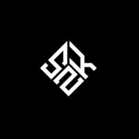 szk-Buchstaben-Logo-Design auf schwarzem Hintergrund. szk kreative Initialen schreiben Logo-Konzept. szk Briefgestaltung. vektor