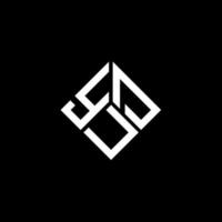 yud brev logotyp design på svart bakgrund. yud kreativa initialer brev logotyp koncept. yud bokstavsdesign. vektor
