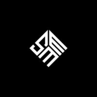 SMM-Brief-Logo-Design auf schwarzem Hintergrund. smm kreative Initialen schreiben Logo-Konzept. smm Briefgestaltung. vektor
