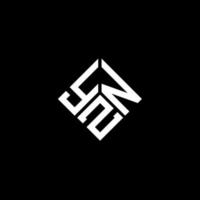 yzn-Buchstaben-Logo-Design auf schwarzem Hintergrund. yzn kreative Initialen schreiben Logo-Konzept. yzn Briefgestaltung. vektor