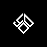 yoo-Buchstaben-Logo-Design auf schwarzem Hintergrund. yoo kreative Initialen schreiben Logo-Konzept. yo Briefdesign. vektor