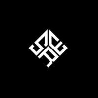 sre-Buchstaben-Logo-Design auf schwarzem Hintergrund. sre kreatives Initialen-Buchstaben-Logo-Konzept. sre Briefgestaltung. vektor