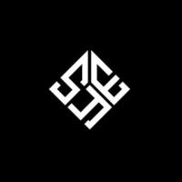 sye-Buchstaben-Logo-Design auf schwarzem Hintergrund. sye kreative Initialen schreiben Logo-Konzept. ja Briefgestaltung. vektor