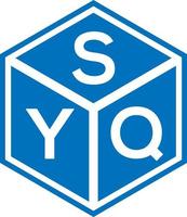 syq-Buchstaben-Logo-Design auf schwarzem Hintergrund. syq kreative Initialen schreiben Logo-Konzept. syq Briefgestaltung. vektor