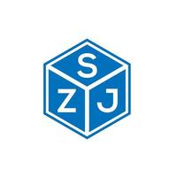 szj-Buchstaben-Logo-Design auf schwarzem Hintergrund. szj kreative Initialen schreiben Logo-Konzept. szj Briefgestaltung. vektor