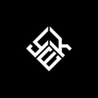 YEK-Brief-Logo-Design auf schwarzem Hintergrund. yek kreative Initialen schreiben Logo-Konzept. Yek Briefdesign. vektor