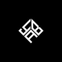 yab brev logotyp design på svart bakgrund. yab kreativa initialer brev logotyp koncept. yab bokstavsdesign. vektor