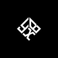 yxb-Buchstaben-Logo-Design auf schwarzem Hintergrund. yxb kreative Initialen schreiben Logo-Konzept. yxb-Briefgestaltung. vektor