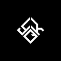 yqk-Buchstaben-Logo-Design auf schwarzem Hintergrund. yqk kreative Initialen schreiben Logo-Konzept. yqk Briefgestaltung. vektor