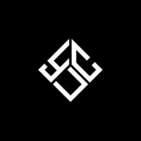 YUC-Brief-Logo-Design auf schwarzem Hintergrund. yuc kreative Initialen schreiben Logo-Konzept. yuc Briefgestaltung. vektor