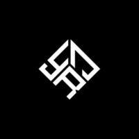 yrj-Buchstaben-Logo-Design auf schwarzem Hintergrund. yrj kreative Initialen schreiben Logo-Konzept. yrj Briefgestaltung. vektor