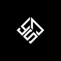 ysj-Buchstaben-Logo-Design auf schwarzem Hintergrund. ysj kreative Initialen schreiben Logo-Konzept. ysj Briefgestaltung. vektor