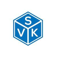 svk-Brief-Logo-Design auf schwarzem Hintergrund. svk kreative Initialen schreiben Logo-Konzept. svk Briefgestaltung. vektor