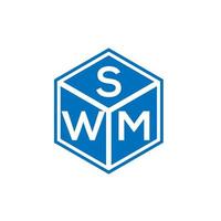 swm-Brief-Logo-Design auf schwarzem Hintergrund. swm kreative Initialen schreiben Logo-Konzept. swm Briefgestaltung. vektor