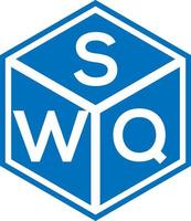 swq-Buchstaben-Logo-Design auf schwarzem Hintergrund. swq kreative Initialen schreiben Logo-Konzept. swq Briefgestaltung. vektor