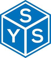 sys brev logotyp design på svart bakgrund. sys kreativa initialer brev logotyp koncept. sys bokstavsdesign. vektor