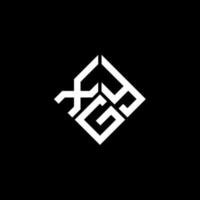 xgy-Buchstaben-Logo-Design auf schwarzem Hintergrund. xgy kreative Initialen schreiben Logo-Konzept. xgy Briefdesign. vektor