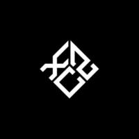 xcz-Brief-Logo-Design auf schwarzem Hintergrund. xcz kreatives Initialen-Brief-Logo-Konzept. xcz Briefgestaltung. vektor