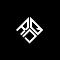 rdq-Buchstaben-Logo-Design auf schwarzem Hintergrund. rdq kreative Initialen schreiben Logo-Konzept. rdq Briefgestaltung. vektor