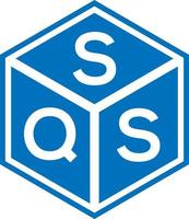 sqs-Buchstaben-Logo-Design auf schwarzem Hintergrund. sqs kreative Initialen schreiben Logo-Konzept. sqs Briefgestaltung. vektor