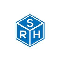 srh-Buchstaben-Logo-Design auf schwarzem Hintergrund. srh kreative Initialen schreiben Logo-Konzept. srh Briefgestaltung. vektor