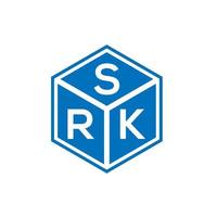 srk brev logotyp design på svart bakgrund. srk kreativa initialer brev logotyp koncept. srk bokstavsdesign. vektor