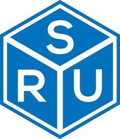 sru-Buchstaben-Logo-Design auf schwarzem Hintergrund. sru kreative Initialen schreiben Logo-Konzept. sru Briefgestaltung. vektor