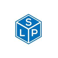 slp-Buchstaben-Logo-Design auf schwarzem Hintergrund. slp kreatives Initialen-Buchstaben-Logo-Konzept. slp Briefgestaltung. vektor
