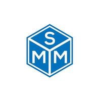 smm brev logotyp design på svart bakgrund. smm kreativa initialer brev logotyp koncept. smm brev design. vektor