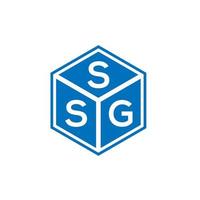 sg-Buchstaben-Logo-Design auf schwarzem Hintergrund. ssg kreative Initialen schreiben Logo-Konzept. ssg Briefgestaltung. vektor