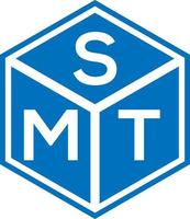 SMT-Brief-Logo-Design auf schwarzem Hintergrund. smt kreative Initialen schreiben Logo-Konzept. smt Briefgestaltung. vektor