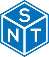 SNT-Brief-Logo-Design auf schwarzem Hintergrund. snt kreative Initialen schreiben Logo-Konzept. snt Briefgestaltung. vektor