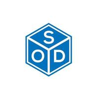 sod brev logotyp design på svart bakgrund. sod kreativa initialer brev logotyp koncept. sod brev design. vektor