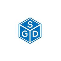 sgd brev logotyp design på svart bakgrund. sgd kreativa initialer brev logotyp koncept. sgd brev design. vektor