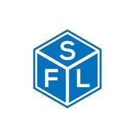 sfl-Brief-Logo-Design auf schwarzem Hintergrund. sfl kreative Initialen schreiben Logo-Konzept. sfl Briefgestaltung. vektor