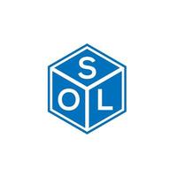 sol brev logotyp design på svart bakgrund. sol kreativa initialer brev logotyp koncept. sol bokstavsdesign. vektor