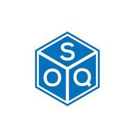 soq brev logotyp design på svart bakgrund. soq kreativa initialer brev logotyp koncept. soq bokstavsdesign. vektor