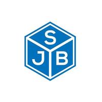 sjb-Buchstaben-Logo-Design auf schwarzem Hintergrund. sjb kreative Initialen schreiben Logo-Konzept. sjb Briefgestaltung. vektor