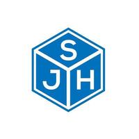 sjh-Buchstaben-Logo-Design auf schwarzem Hintergrund. sjh kreative Initialen schreiben Logo-Konzept. sjh Briefgestaltung. vektor