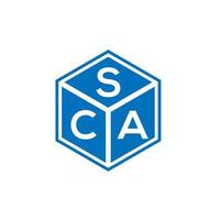 sca-Brief-Logo-Design auf schwarzem Hintergrund. sca kreative Initialen schreiben Logo-Konzept. sca-Briefgestaltung. vektor